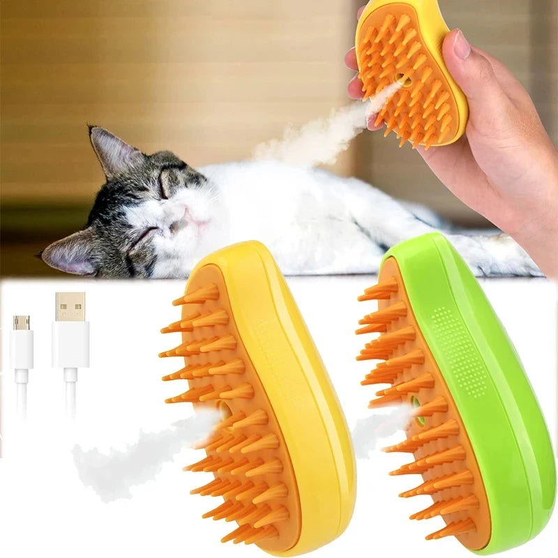 Pawgroompros® #2 Steam Brush Pet Massage Comb 3 in 1